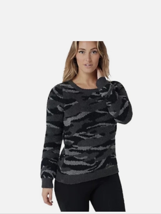 Barefoot Dreams Tops - BAREFOOT DREAMS CozyChic Seaside Crew-Neck Pullover - Carbon Camo